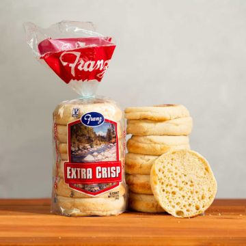 Franz Extra Crispy English Muffins - 6 count