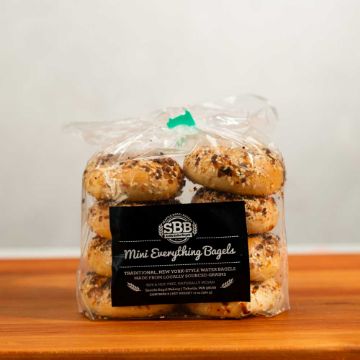 Seattle Bagel Bakery Mini Everything Bagels - 8 count