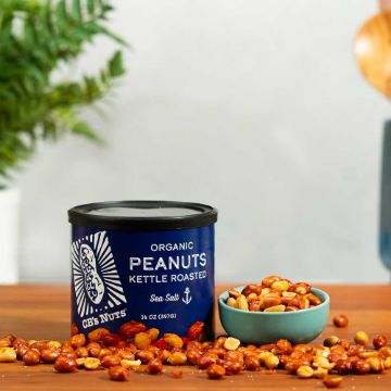 CB’s Nuts Organic Kettle Roasted Sea Salted Peanuts - 14 oz