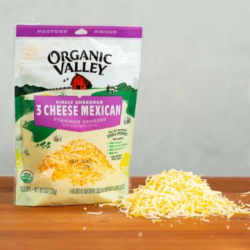 Organic Valley Finely Shredded Organic Mexican 3 Cheese - 6 oz