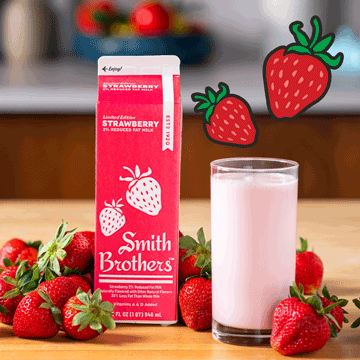 Smith Brothers Strawberry Milk Reduced Fat 2% - quart