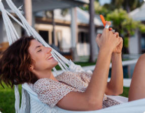 Woman on hammock